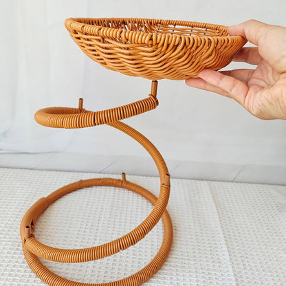 Unique Fruit Storage Tray Spacious Multi Layer with Detachable Basket for Storing Bread and Snacks in Styles Storage