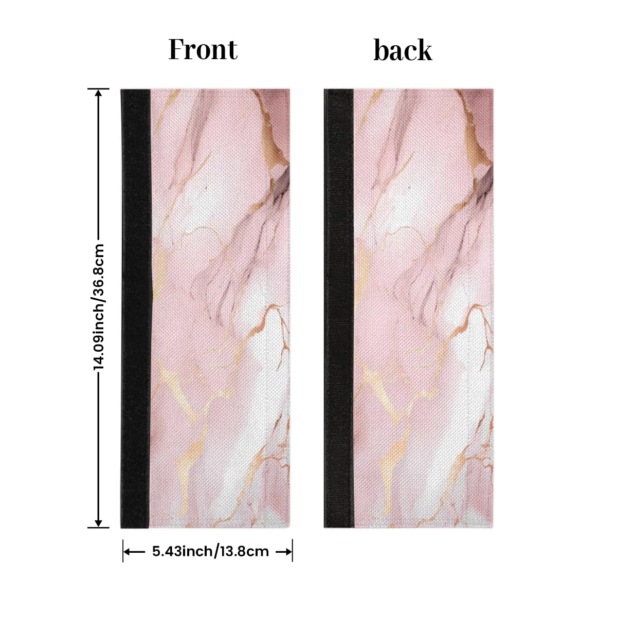 DXTKWL Pink Rose Gold Marble Print Refrigerator Door Handle Covers Set of 2 Kitchen Appliance Handle Covers Protector for Fridge Microwave Stove Oven Dishwasher