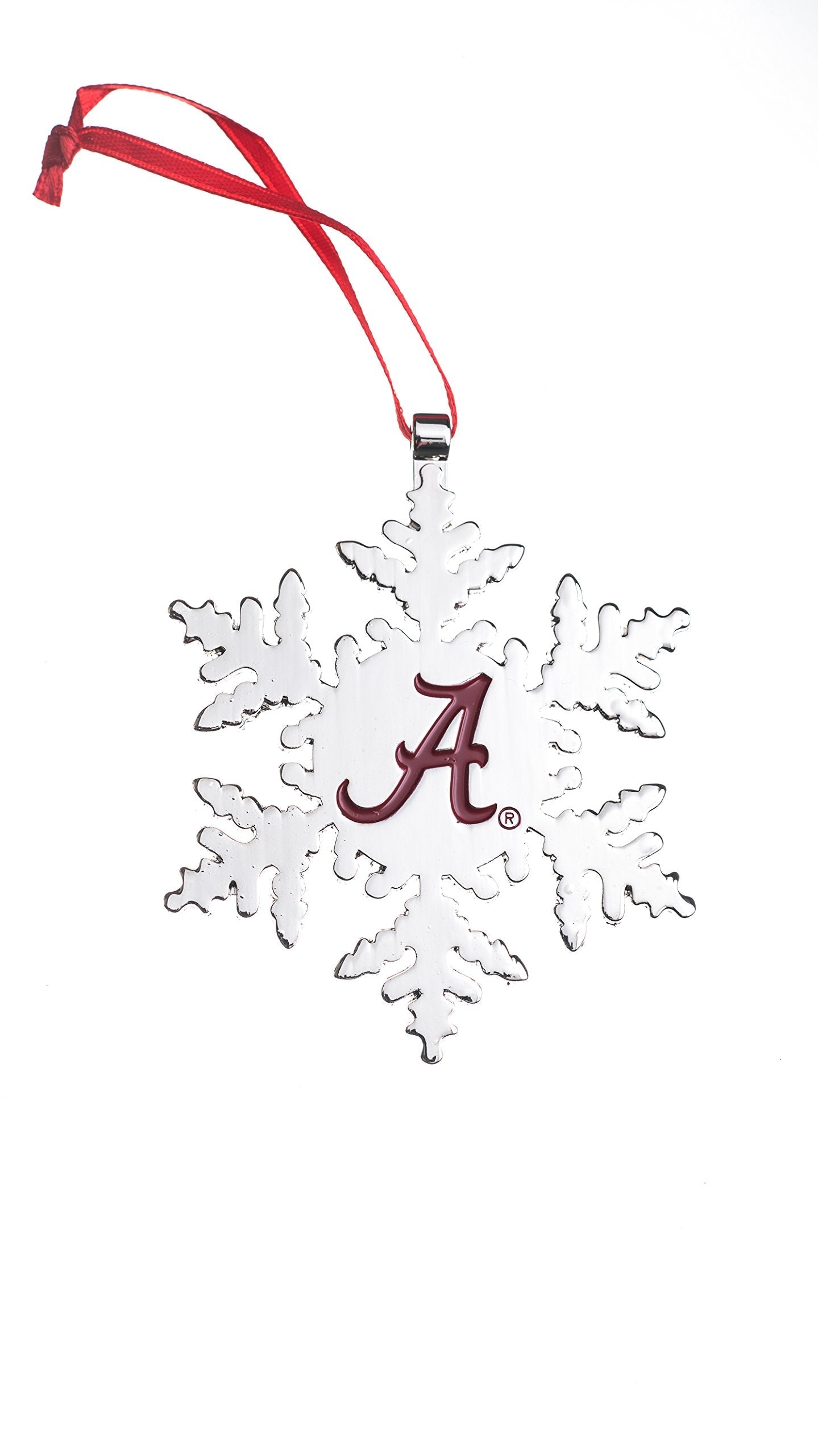 Alabama Crimson Tide Script A Snowflake Christmas Ornament
