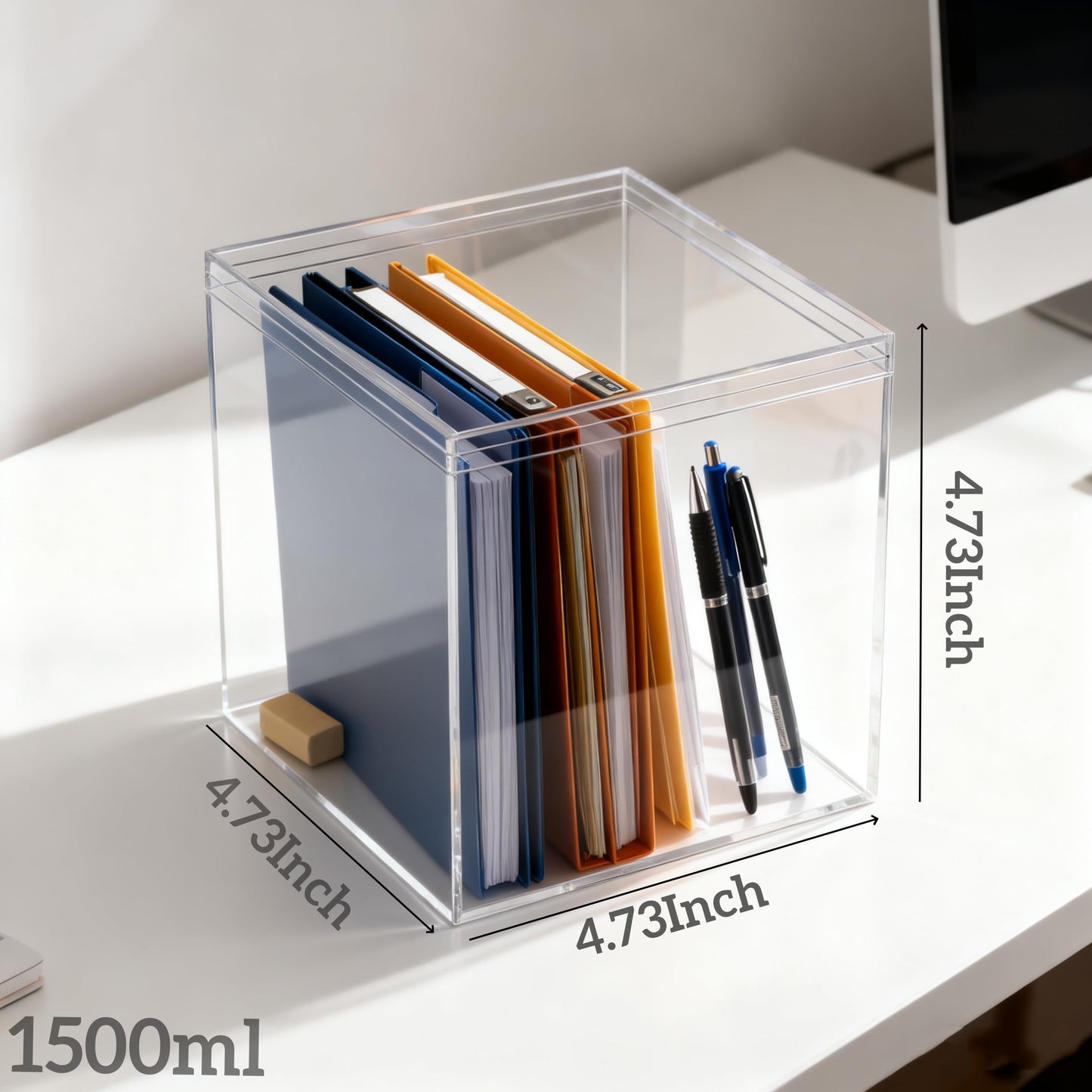 KissYou Acrylic Box Clear Box with Lids Candy Containers Transparent Display Square Cube Acrylic Storage Box Christmas Party Decorations