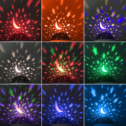 RICTLY Night Light for Kids, Nebula Star Projector Kids Night Light 360 Degree Rotation - 4 LED Bulbs 12 Light Color Changing with USB Cable, Romantic Gifts for Men Women Children