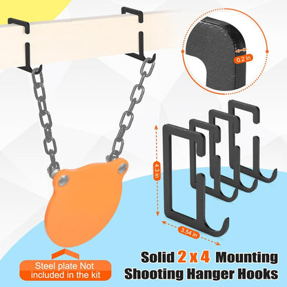 GADFISH 2 X 4 Steel Target Stand Brackets, Modular Shooting Target Hanger, Shooting Target Holders, Heavy Duty Y & T Brackets with 12 Hanger Hooks for DIY Shooting Outdoor Range(Only Brackets)