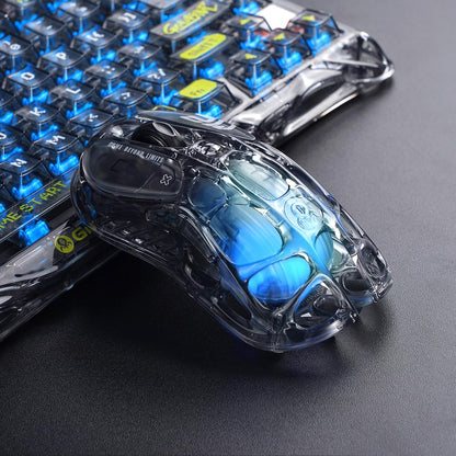 GravaStar Mercury M2 Wireless Gaming Mouse with 26,000 DPI, PAW3395DM Sensor -79g Lightweight Hollowed-Out Design -5 Programmable Buttons -5 Dynamic Lightsync RGB