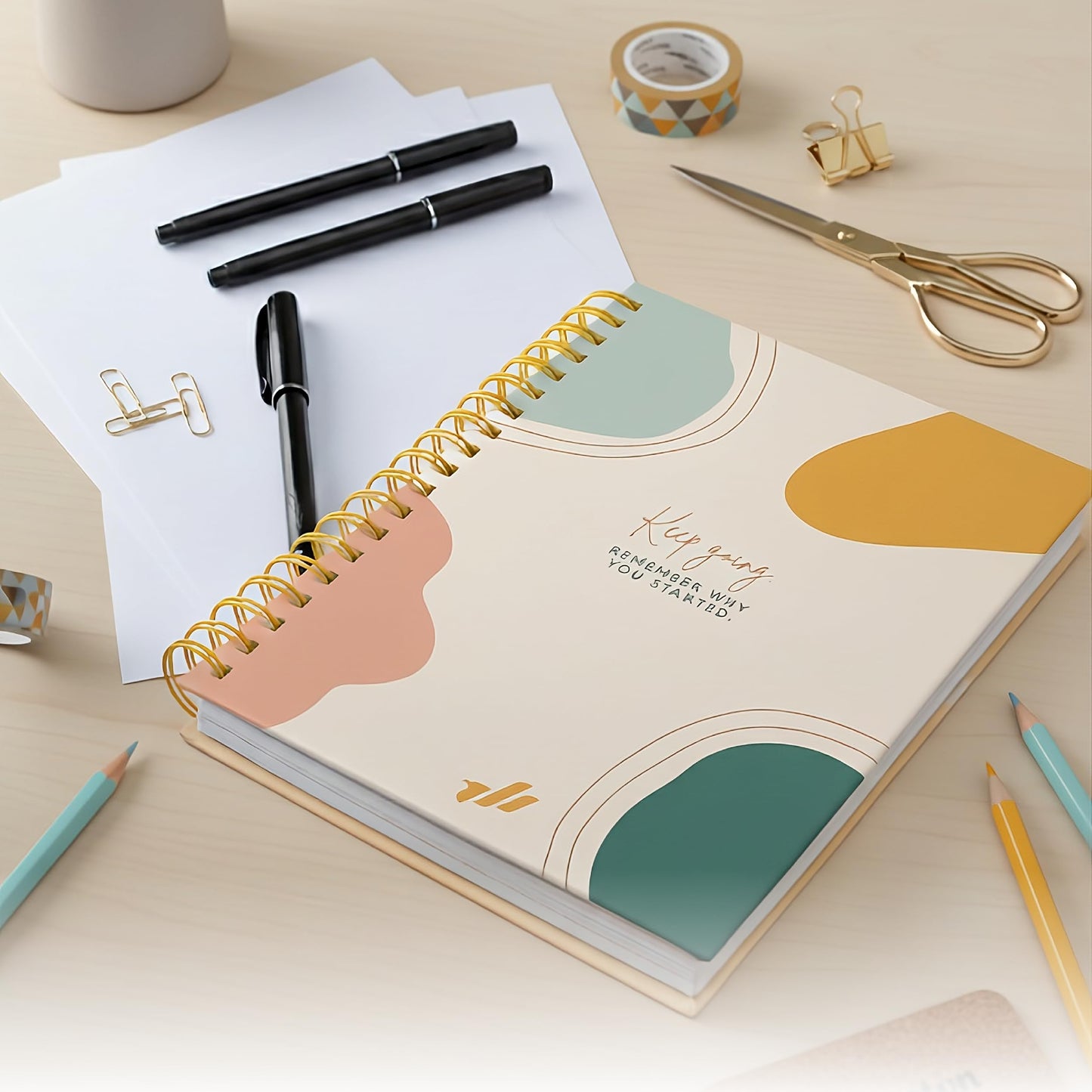 Only Zest Hard Cover 300-Page Lined Notebook with Affirmations – Multiple Designs – B5 – 10.25 x 7.25 Inch Spiral Bound Motivational Large Journal for Women – Daily Diary, Bible Notebook, Journaling
