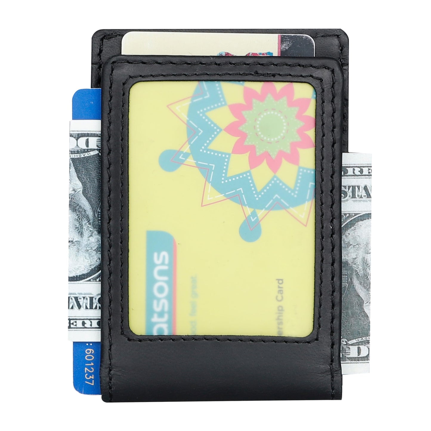 Levi's mens RFID Slim Everyday Card Case Wallet Black
