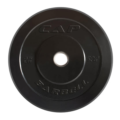 CAP Barbell Elite Olympic Bumper Plate, Black, 45 lb Single