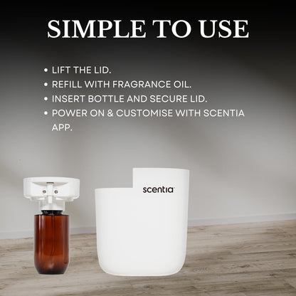 Smart Plug-in Diffuser with App Control | Waterless Cold Air Diffuser | My Way Hotel-Inspired Scent Included | 500 Sq. Ft. Coverage | Mother's Day & Housewarming Gift | Black