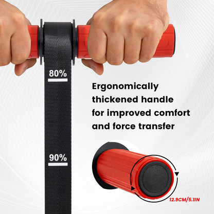 LIZAAL Forearm Strengthener & Wrist Roller，Forearm Exerciser with Thicker Silicone Handle, Forearm Trainer with Heavy-Duty Nylon Strap, Ideal for Muscle building,Grip Strength and Recovery Training - Red