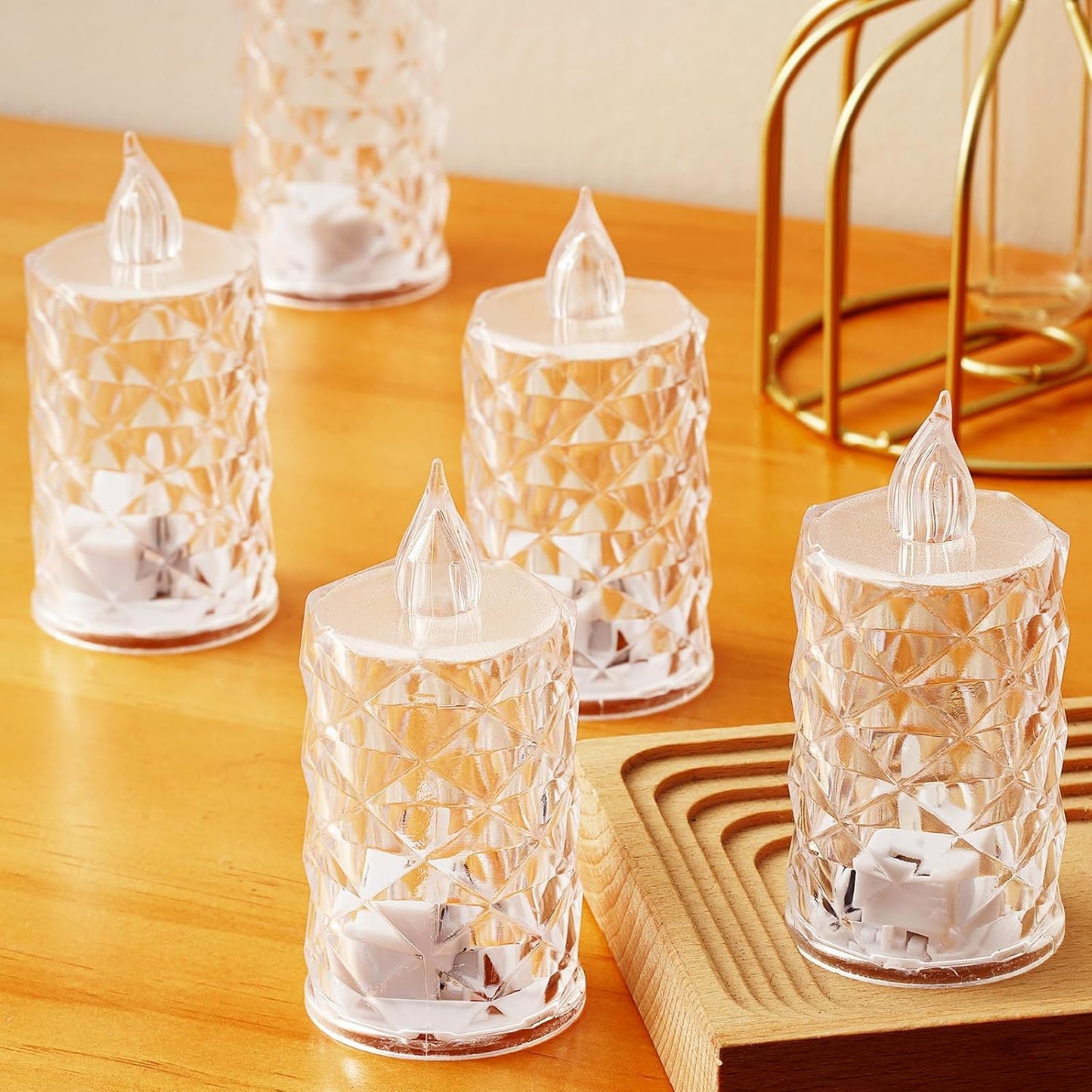 AYMXZT 12 Pack Battery Operated Flameless Candles Realistic LED Tea Lights