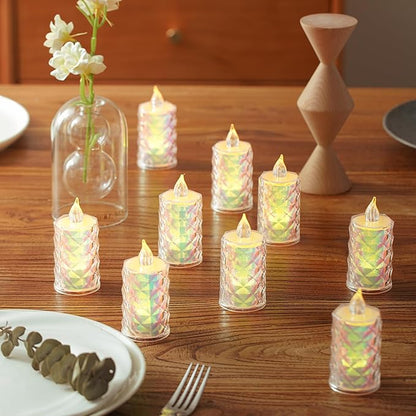 24 Pack Battery Operated Flameless Tea Lights LED Candles Battery Life Over 200 Hours Tabletop Decorative Lights for Halloween/Christmas Party Wedding Centerpieces