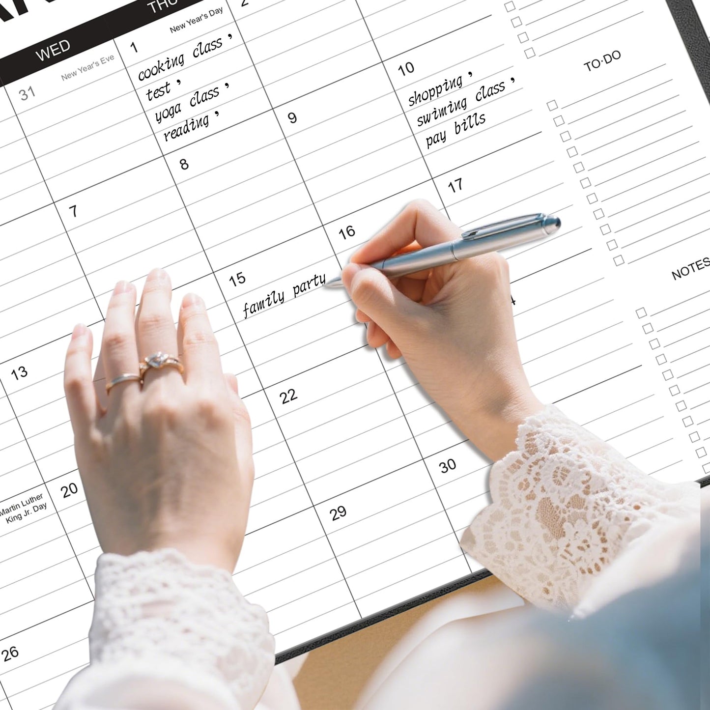 Desk Calendar 2026-2027 with Desk Mat – 22" x 17" Large Desk Pad Calendar Runs from January 2026 to June 2027, Office Supplies Desktop Calendar with To-Do, Notes & Goals Sections, for Office Planning or Organizing