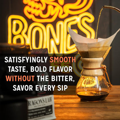 Bones Coffee Company NEW Favorite Flavors Sample Pack, Assorted Flavored Coffee Low Acid Medium Roast Arabica Beans Specialty Coffee Gifts, Auto Drip and French Press Compatible, 4 oz Pack of 5 Ground