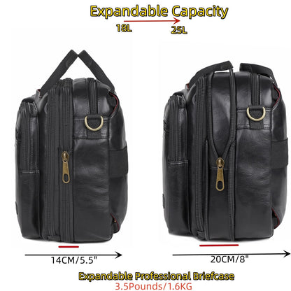 Baosha Vegan Leather Laptop Backpack Briefcase Hybrid 15.6 Inch Laptop Travel Backpack Hiking College Backpack for Men BC-04 (Black)