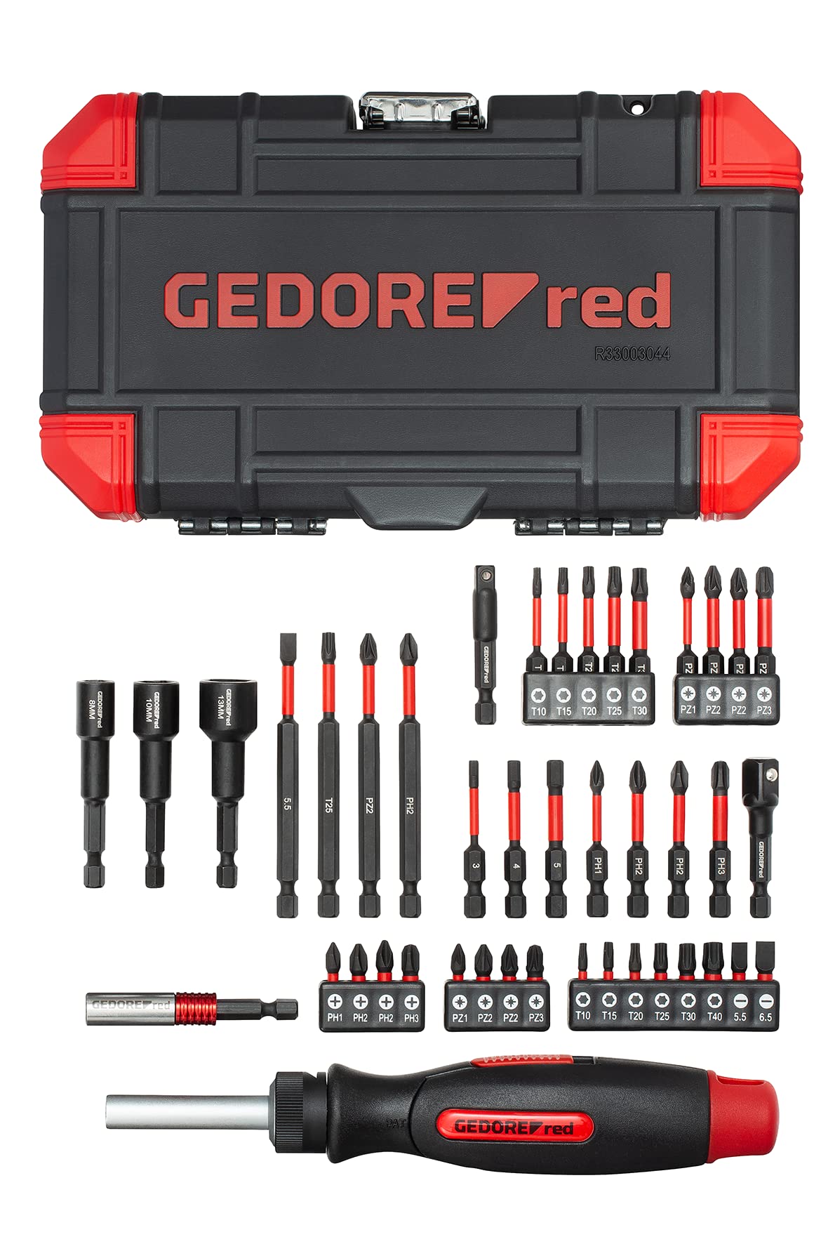 GEDORE 3304901 Red R33003044 Advent Calendar 2023, 44 Pieces, Advent Calendar for Men, Men, Gift, Tool Advent Calendar 2023