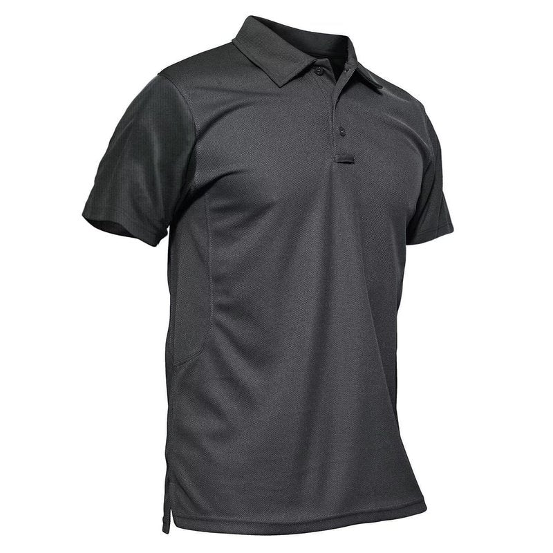 MAGCOMSEN Men's Polo Shirts Short Sleeve Golf Light Shirts Fishing Shirts Pique Tactical Shirts Grey XL