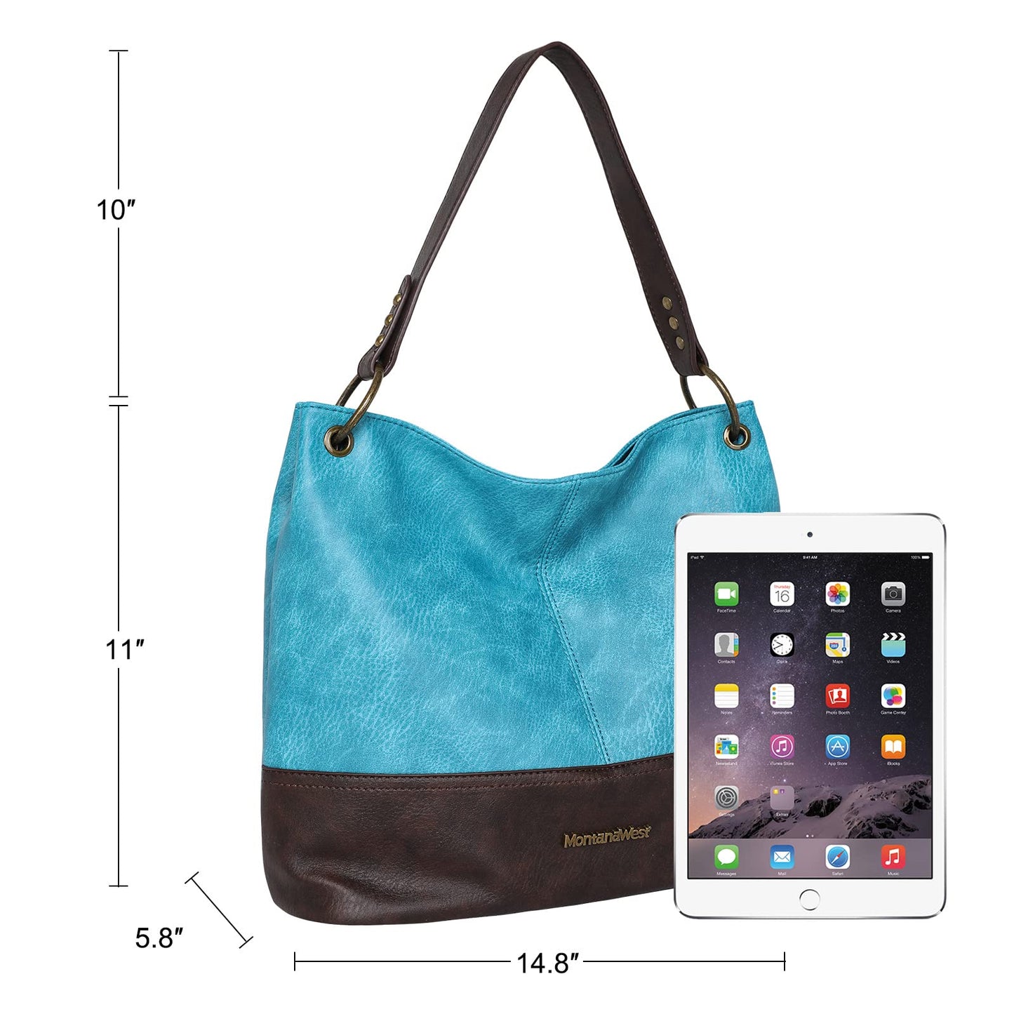 Montana West Purses for Women Hobo Bags Tote Handbags Shoulder Satchel Bag for Gift Travel Casual Work MWC-HB-047-TQ