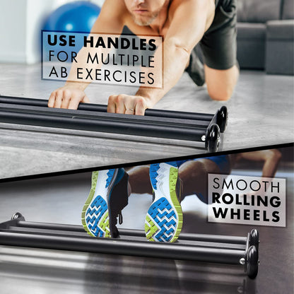 Yes4All Glute Ham Glider, Exercise Wheels for Home Gym Fitness, Glute Hamstring, Booty Building