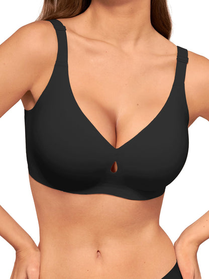 LUCKMEEY Bras for Women No Underwire Wireless Bras - Seamless Push Up Full Coverage Bralettes Comfortable Everyday Bra