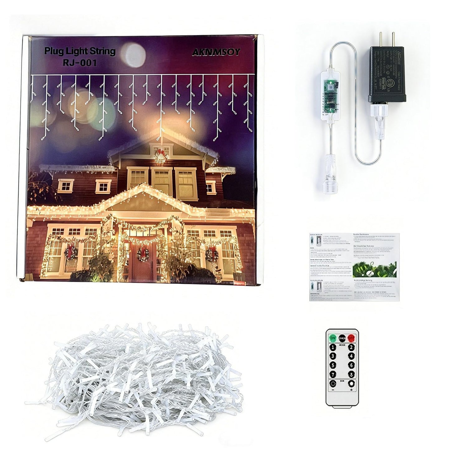 Icicle Lights for Outside, 167ft 17600 LED Icicle Christmas Lights Outdoor Waterproof, 352 Drops with Remote, 8 Modes & Dimmable, Timer for Christmas, Wedding, House, Roof Decoration, Warm White