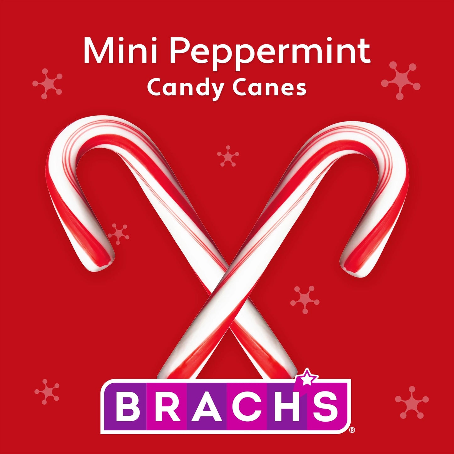 Brach's Mini Peppermint Candy Canes, Christmas Candy, Stocking Stuffers, Holiday Classic, 260ct, 40 oz Tub