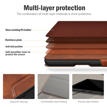 Antbox for iPad Air 13 Inch Case 2026 M4 /2025 M3 /2024 M2, Built-in Pencil Holder, Fully Supports Pencil Pro and Pencil (USB-C), Auto Sleep/Wake Function PU Leather iPad Air 13'' Cover (Brown)