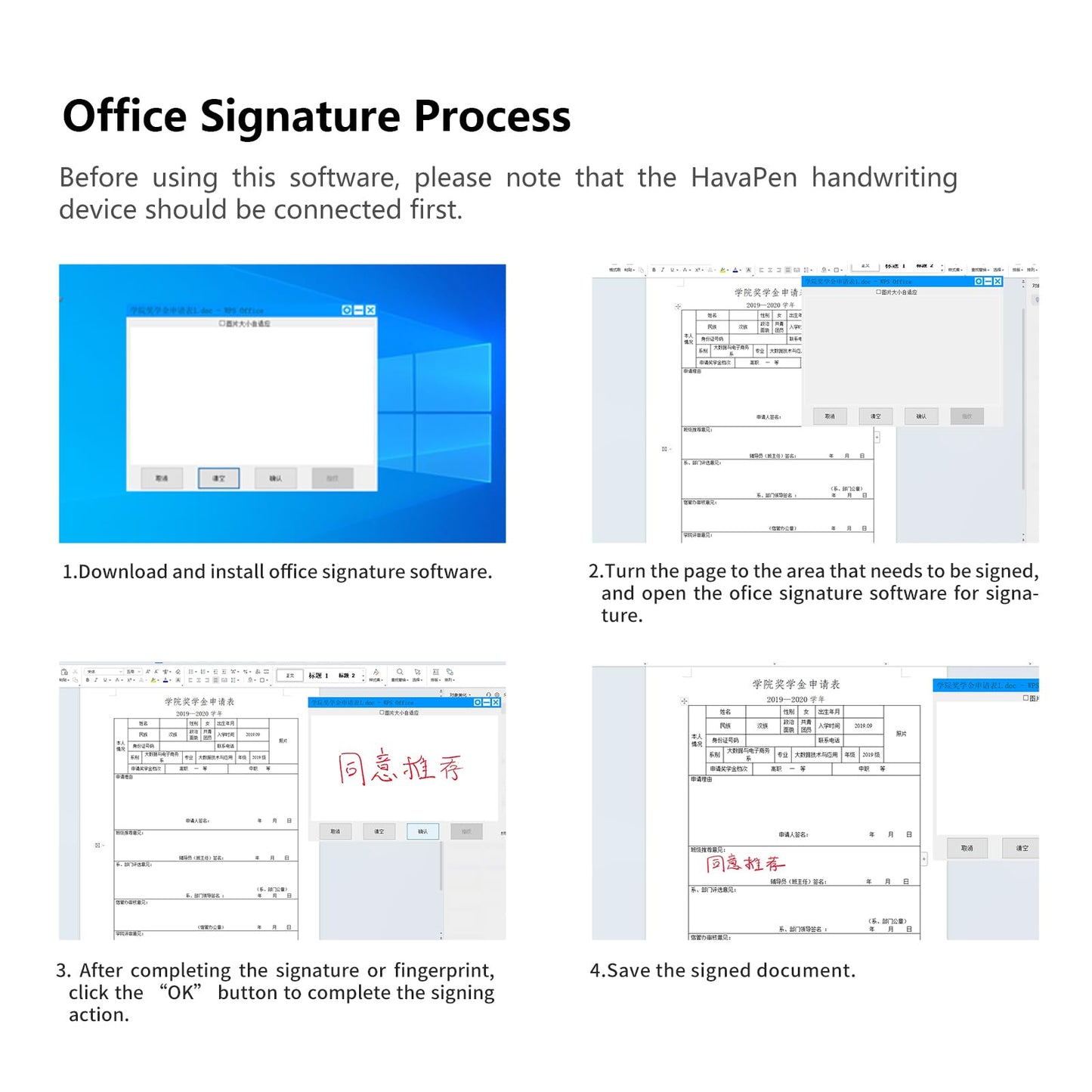 Visualible Signature Pad E-Signature on Word, Excel, PowerPoint and PDF with Timestamp 6x4 Inch Writing Area with Battery-Free Stylus Pen Suitable for Windows