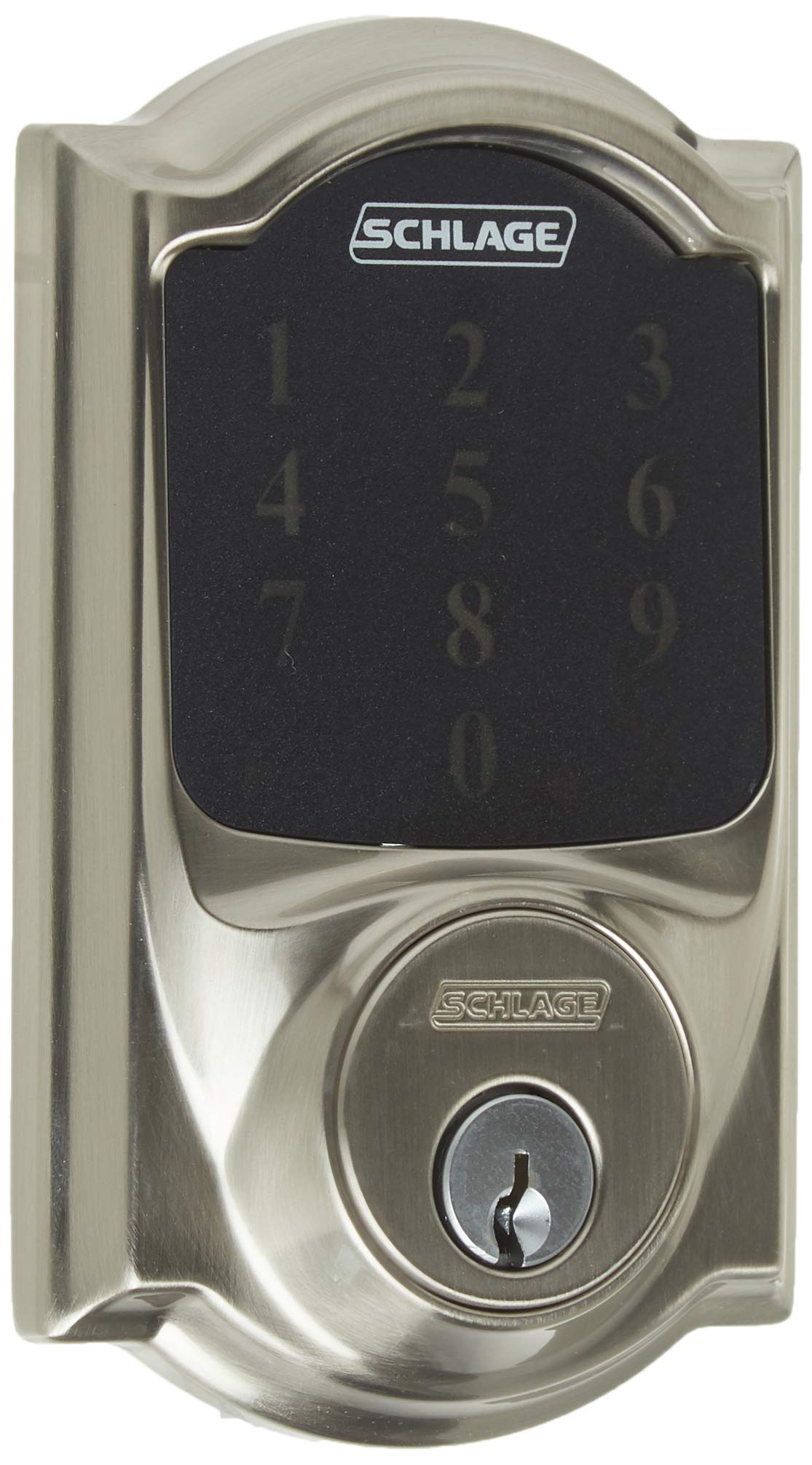 SCHLAGE Connect Camelot Touchscreen Deadbolt Smart Lock w/ Alarm (Aged Bronze)