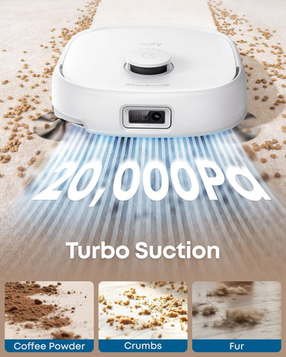 eufy Robot Vacuum E25, HydroJet System with Roller Mop, 20,000 Pa Turbo Suction, All-in-One Robot Vacuum and Mop Combo, Edge-to-Corner Cleaning, Zero-Tangle Design, AI Obstacle Avoidance (Upgraded)
