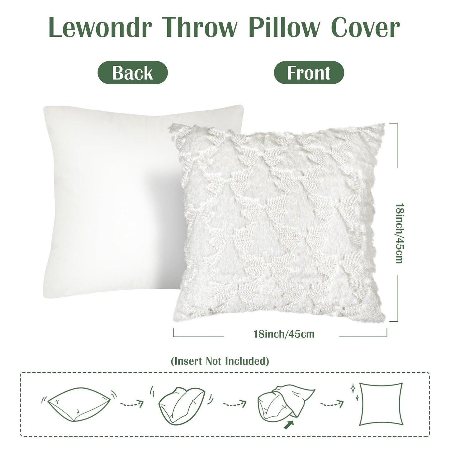 Lewondr Christmas Throw Pillow Cover 18x18, Set of 2 Super Soft Pillow Covers Velvet Christmas Tree Embroidery Decorative Throw Pillowcase for Living Room Bed Couch Sofa Car Home Decor, White