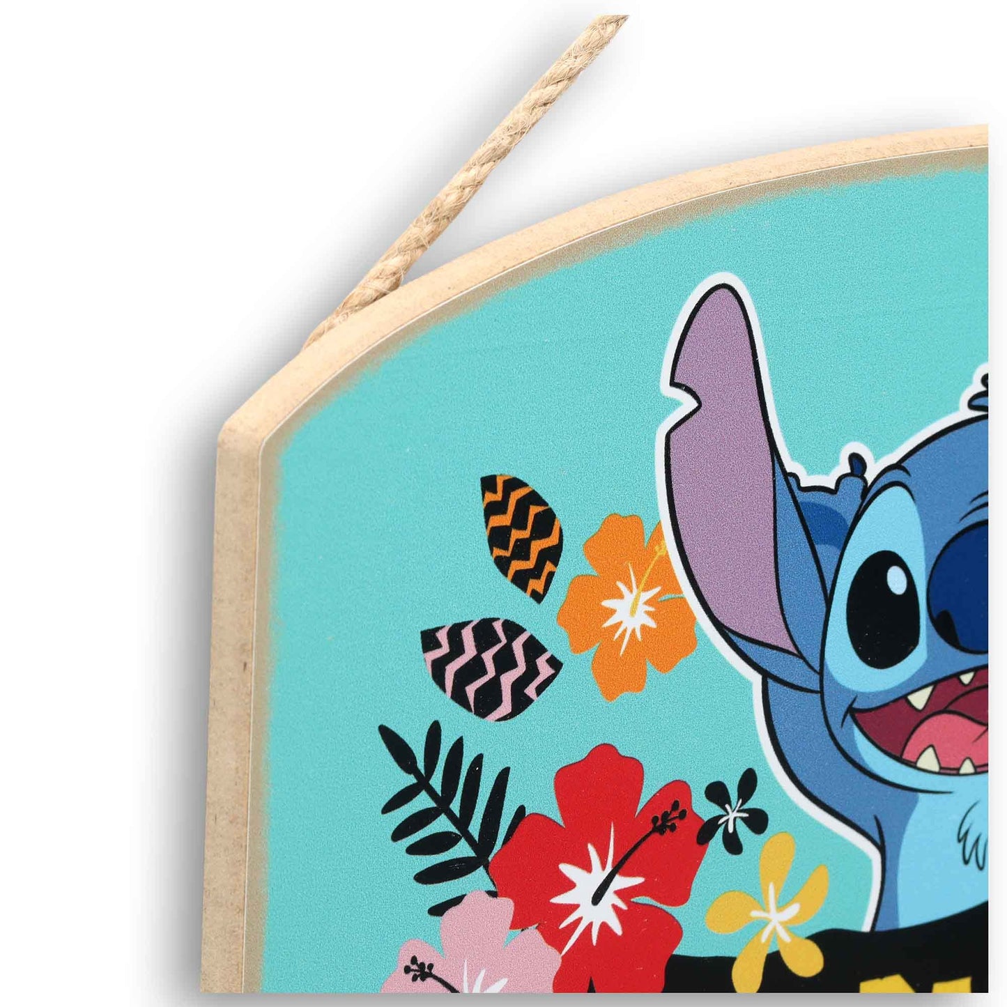 Disney Lilo and Stitch Welcome to Paradise Hanging Wood Wall Decor - Adorable Stitch Sign for Home Decorating