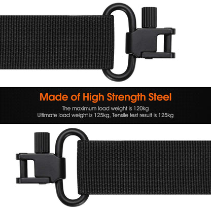 VVAAGG Metal Rifle Sling Swivel Mount 1.25 inch Two-Point Gun Sling Attachment Clips