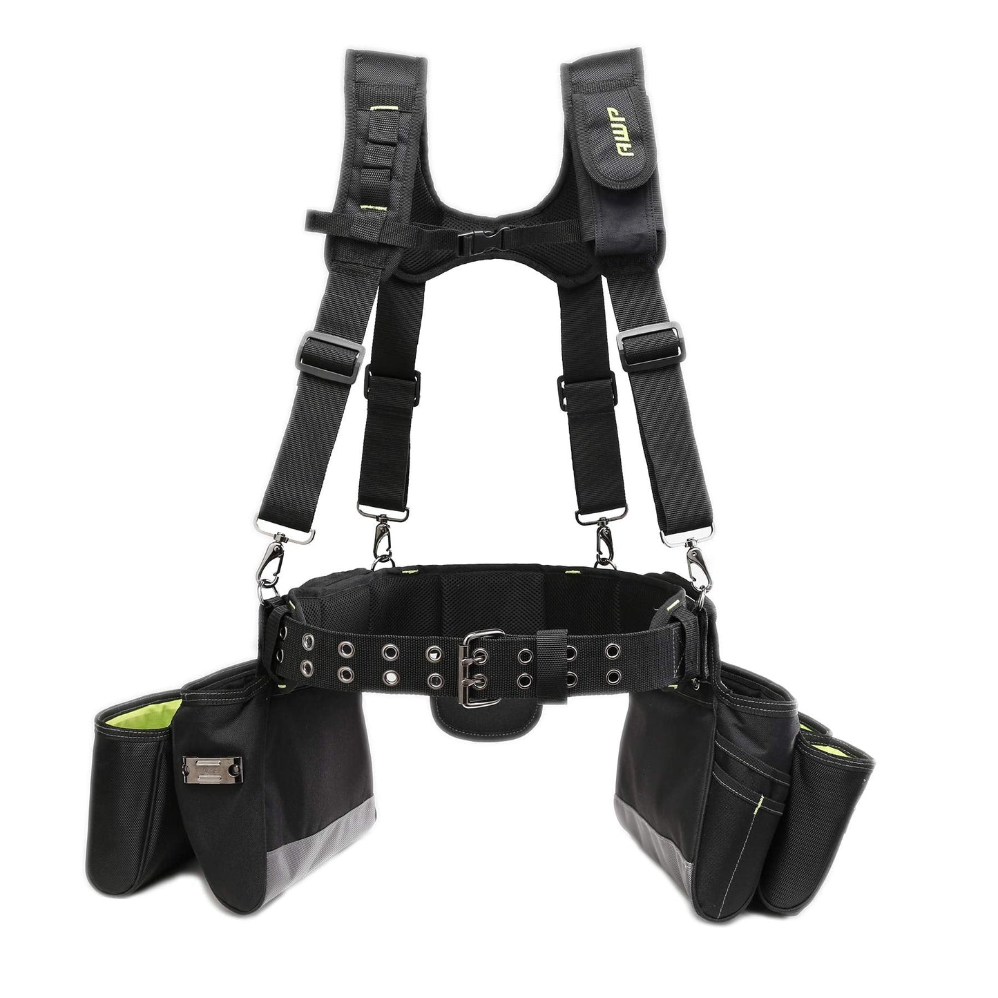 AWP Tool Belt Rig, Durable Heavy-Duty Multi-Pocket Organizer, Adjustable Waist Belt for Carpenters, Electricians, and Men’s Construction Work Gear, 1L-50-2