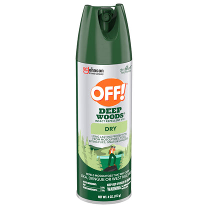 OFF! Deep Woods Dry Spray Insect Repellent VIII Long Lasting Protection from Mosquitoes and Ticks, 4 Ounce (Pack of 2)