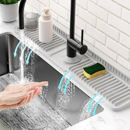 24'' Folding Faucet Mat for Kitchen Sink Splash Guard Kitchen Sink Faucet Mat