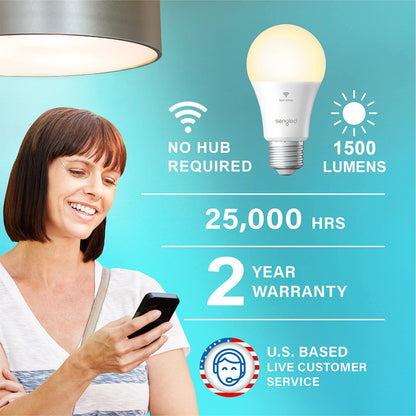Sengled Smart Light Bulbs, Retro WiFi Light Bulbs, Vintage Filament Led light Bulbs, Smart Edison Bulbs That Work with Alexa & Google, ST19 Led Bulb 60 Watt Equivalent, 2000K E26 No Hub Required,4Pack