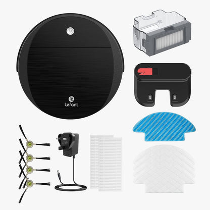 Lefant LiDAR Robot Vacuum and Mop, 450ml Visible Dustbin, Upgraded 190° PSD Obstacle Avoidance, Customized Cleaning, Multi-Floor Mapping, 150 Mins Runtime, WiFi/Alexa/APP, Pet Hair & Carpets, M330 Pro