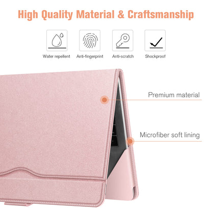 Fintie Sleeve Case Cover for MacBook Air 13.6 A3449 A3240 A3113 A2681 M5 M4 M3 M2, Air 13 A2337 (M1) A2179 A1932, MacBook Pro 13 A2338 (M2 M1) A2251 A2289 A2159 A1989 A1706 A1708, Rose Gold