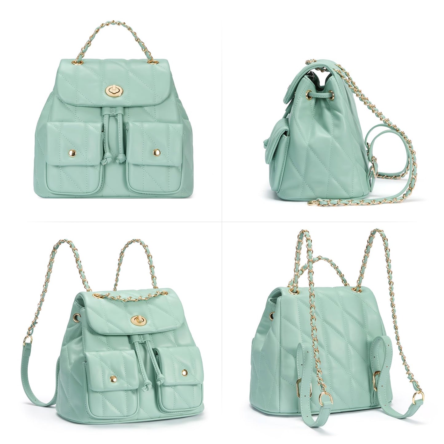 CLUCI Crossbody Bag for Women PU Leather Shoulder Bag, Convertible Small Tabby Backpack Purse for Travel