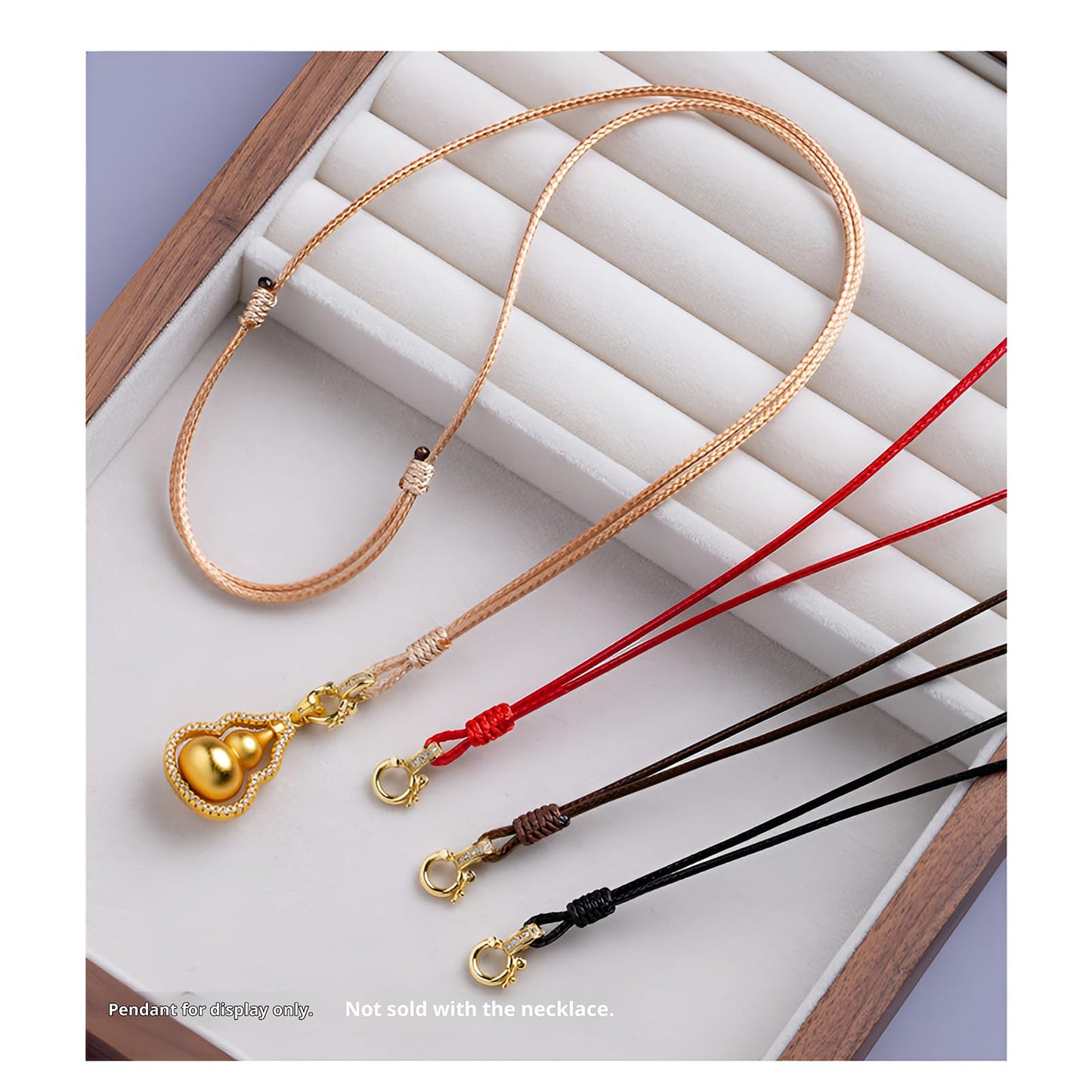 3FT Amazing Braided Leather Necklace - Minimalist Waterproof Design, Unisex, Ideal for Daily Wear & Gifting (Coffee Gold)