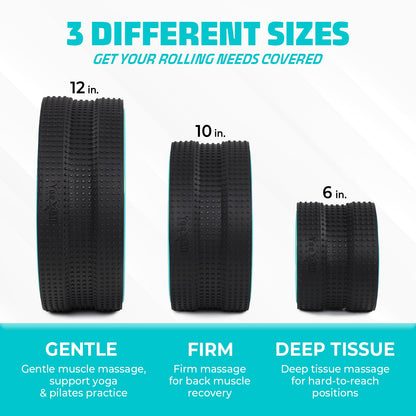 Yes4All Yoga Wheel Roller, 500 lb Capacity Back Cracker Roller, Yoga Roller for Back Ease & Spinal Support, Target Pressure Points for Comfort Hips & Neck, Available in 6”/10”/12” Sizes