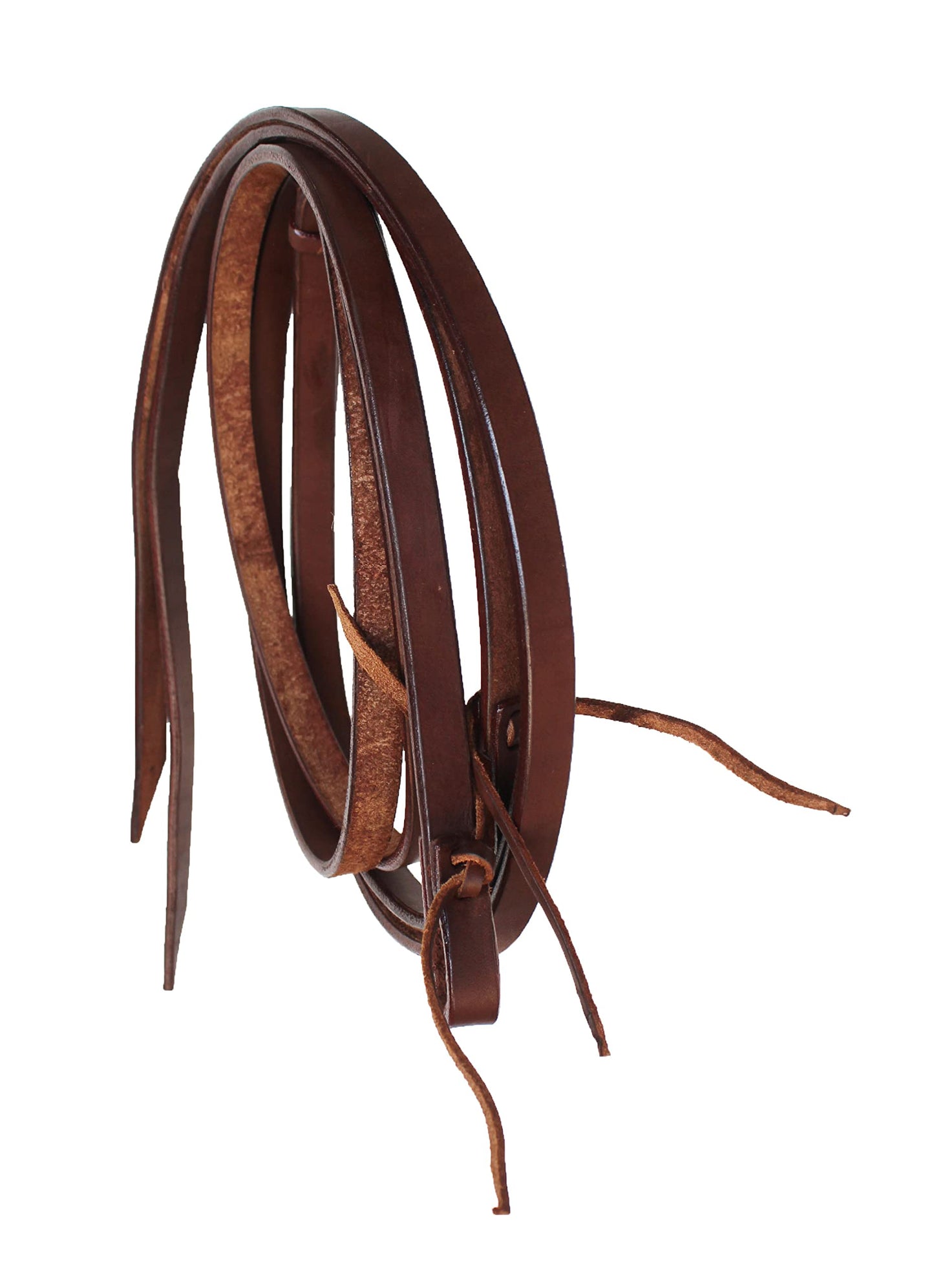 CHALLENGER Horse Western Brown Leather Beaded Bitless Padded Sidepull Bridle Reins 77RS14BR