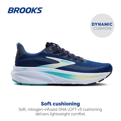 Brooks Women’s Ghost 17 Neutral Running Shoe - Navy/Green/Turquoise - 13 Narrow