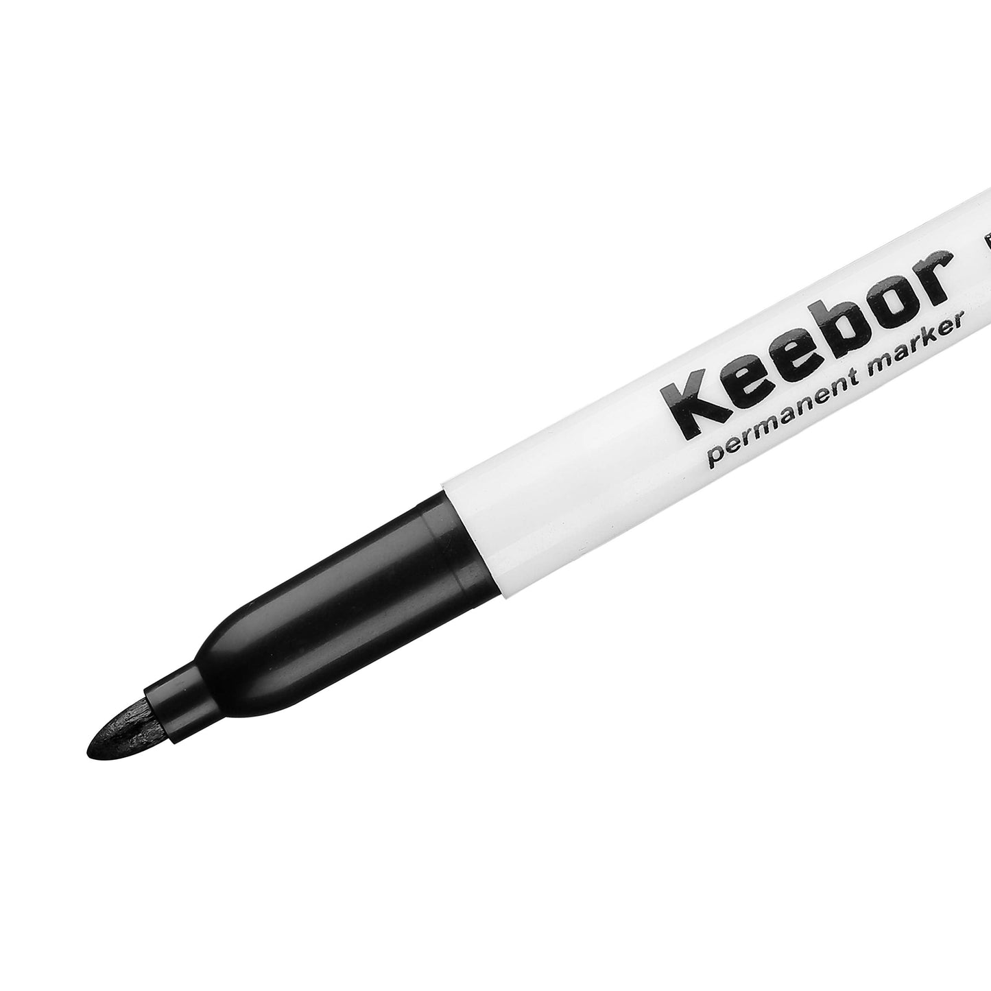 Keebor Permanent Markers Bulk, 60 Pack Black Permanent Markers, Quick Drying & Fade Resistant, Fine Point Marker Set for Wood, Plastic, Paper, Metal