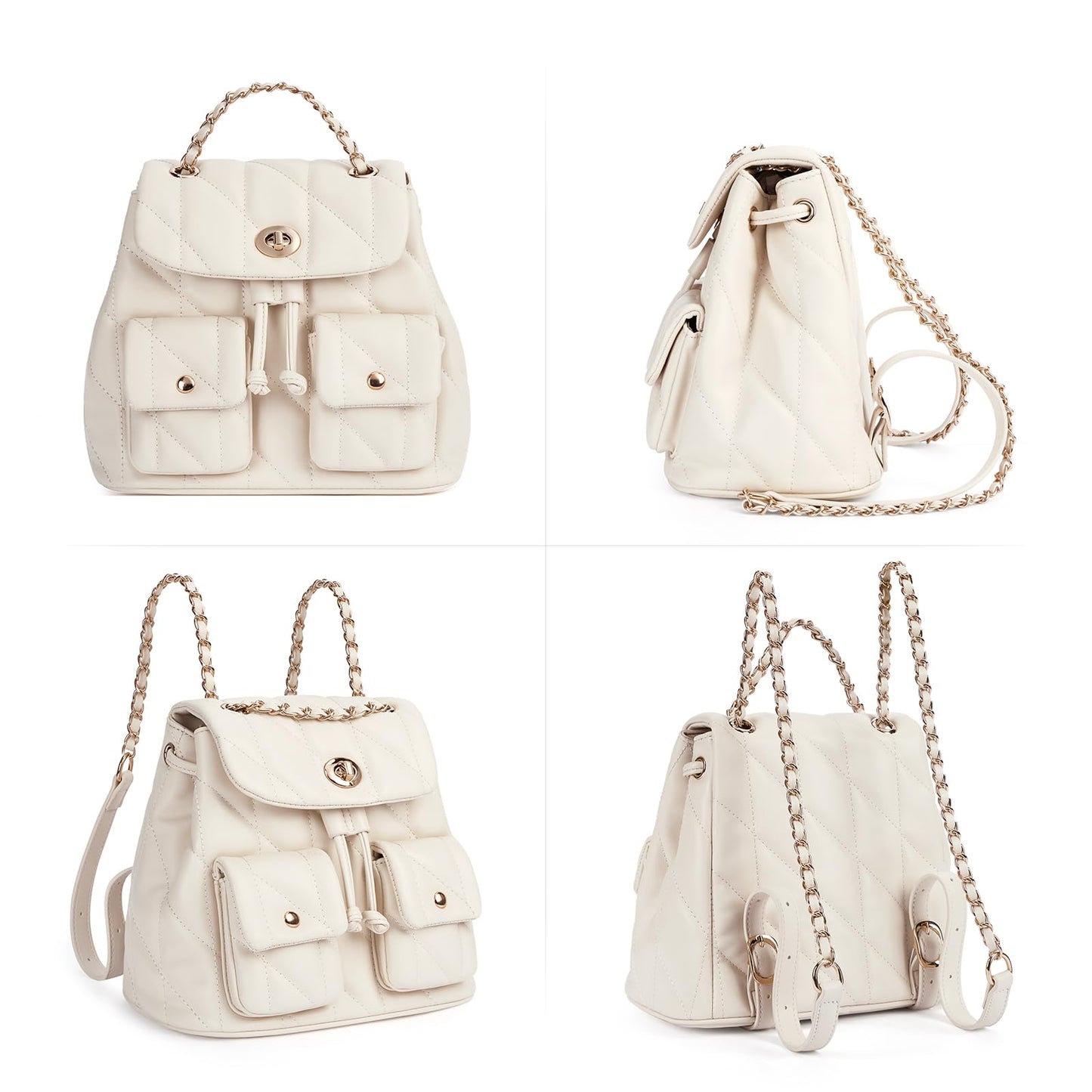 CLUCI Crossbody Bag for Women PU Leather Shoulder Bag, Convertible Small Tabby Backpack Purse for Travel