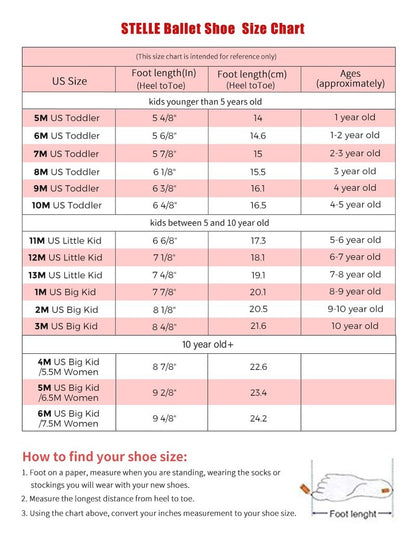 Stelle Ballet Shoes for Girls Toddler Ballet Slippers Soft Leather Boys Dance Shoes for Toddler/Little Kid/Big Kid(Black, 6MT)