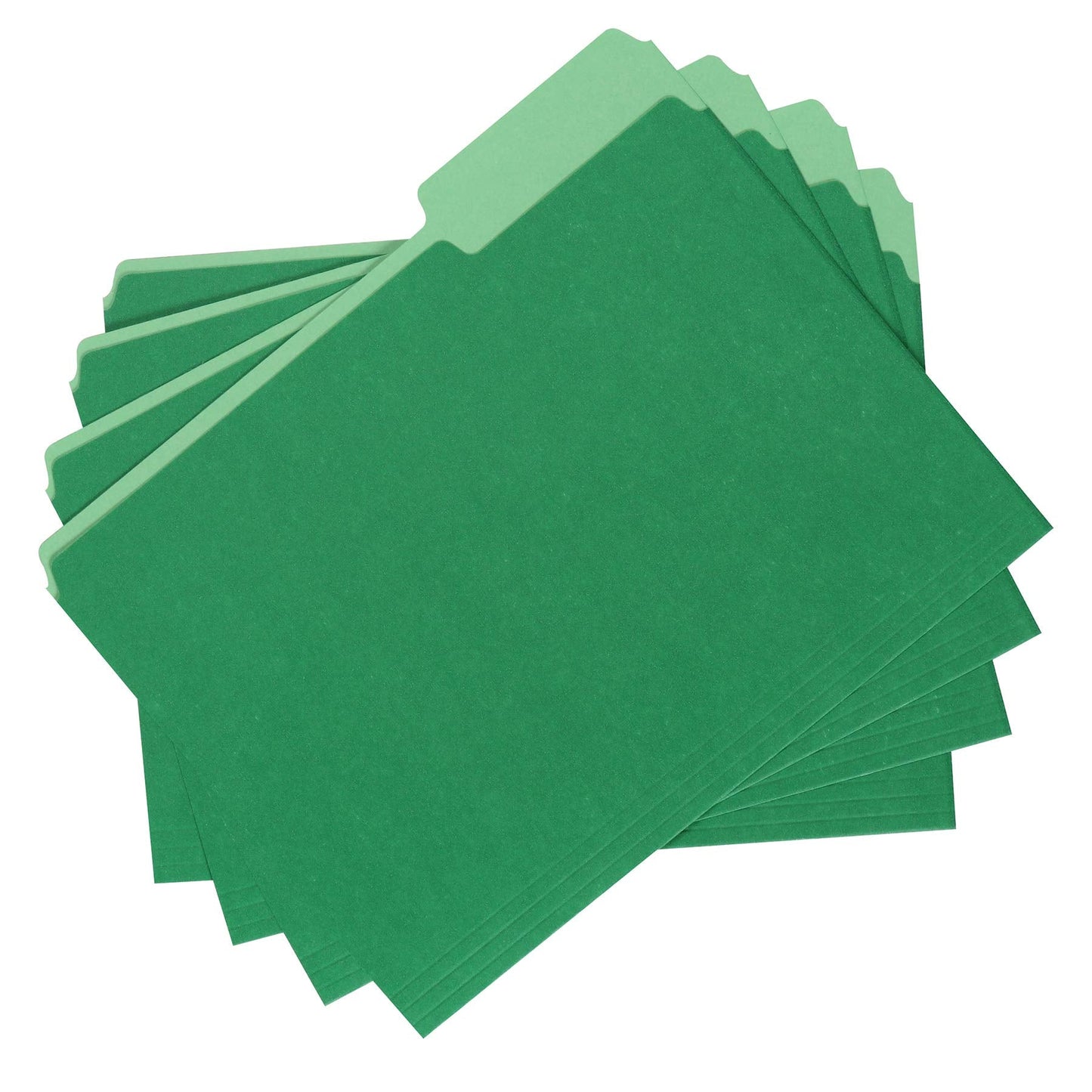Amazon Basics File Folders for Organization, Letter Size, 1/3 Cut Tab, Bright Green, 36-Pack