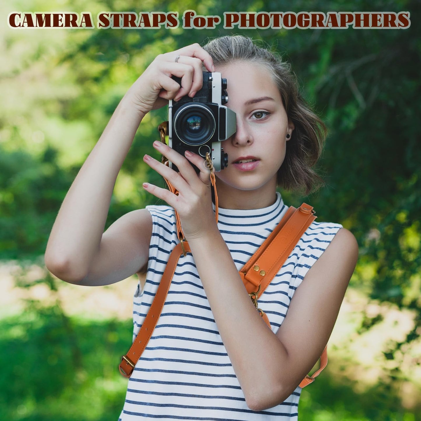 4J LEDR Leather Camera Strap,Single Camera Shoulder Harness for One Camera,Professional Camera Harness for Photographers,Camera Strap Crossbody Quick Release Gear DSLR/SLR,Camera Accessories,TAN