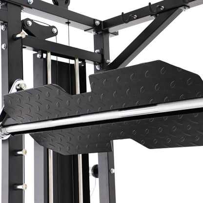 Altas Strength Light Commercial Smith Machine Home Gym with Pulley System Squat Rack Pull-Up Bar Total Body Cage Workout Equipment Tower Weight Lifting Leg Press Strength Training 3087B