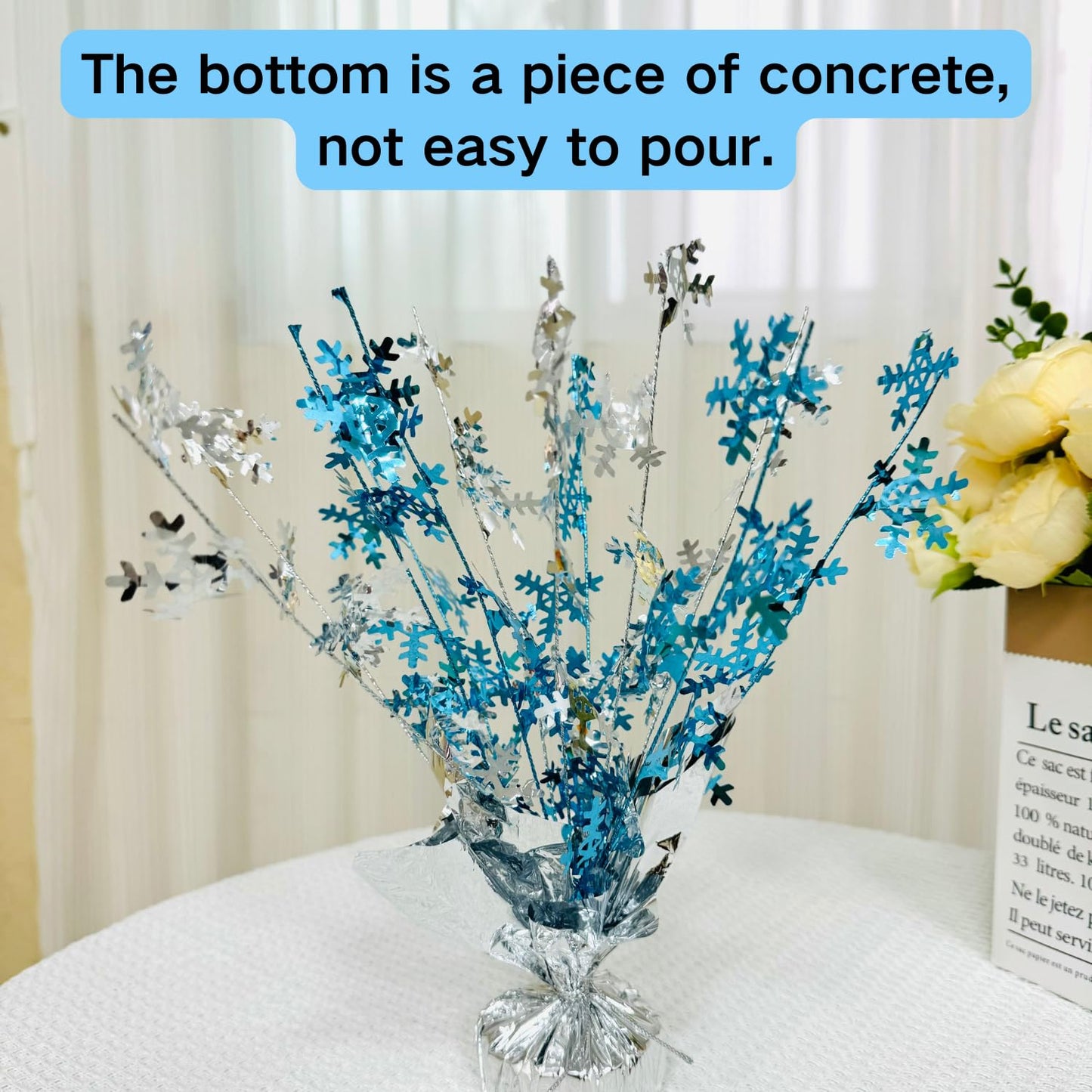 ALISSAR 2-Pack Snowflake Centerpieces-Holiday Table Decorations for Home Decor Birthday during Christmas