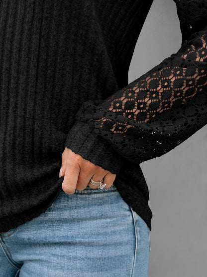 AUTOMET Women Long Sleeve Shirts Fall Lace Tops 2025 Fashion V Neck Sweaters Dressy Casual Winter Tunic Blouse Trendy Outfit